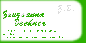 zsuzsanna deckner business card